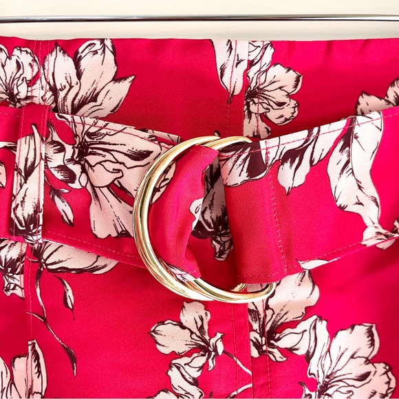 AMUR | ODINA Fuchsia High-Waisted Floral Long Skirt Sz 0 - Picture 14 of 15